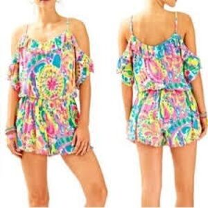 Lilly Pulitzer Fenella Ruffle Romper- Size XXS
